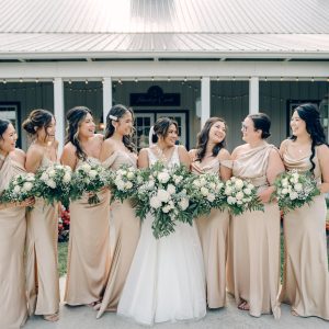 gold bridesmaids