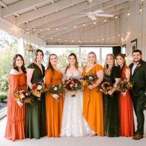 fall bridesmaids gowns